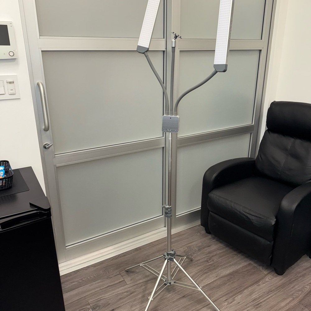 Adjustable Silver LED Light Stand